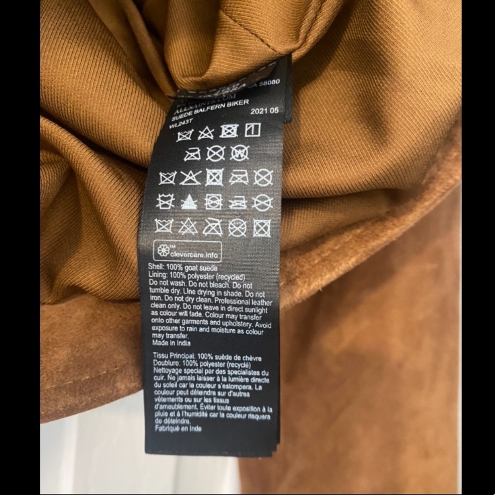 Allsaints Suede Balfern Biker Jacket - Picture 12 of 13